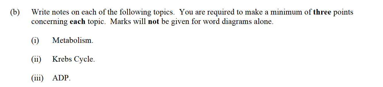 Write-notes-on-each-of-the-following-topics-Leaving Cert Biology-Question 14-2013.png