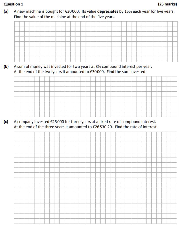 A-new-machine-is-bought-for-€30000-Leaving Cert Mathematics-Question 1-2017.png