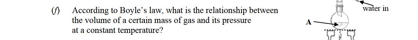 According-to-Boyle's-law,-what-is-the-relationship-between-the-volume-of-a-certain-mass-of-gas-and-its-pressure-at-a-constant-temperature?--![Figure](Image-reference-of-the-apparatus)-Leaving Cert Chemistry-Question 1-2016.png