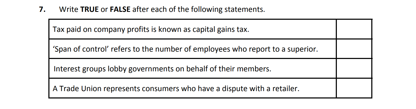 Write-TRUE-or-FALSE-after-each-of-the-following-statements-Leaving Cert Business-Question 7-2018.png