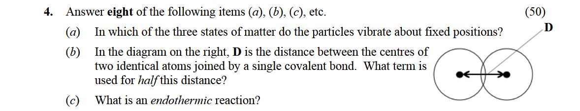 Answer-eight-of-the-following-items-(a),-(b),-(c),-etc-Leaving Cert Chemistry-Question 4-2013.png