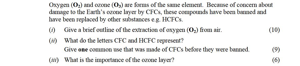Oxygen-(O₂)-and-ozone-(O₃)-are-forms-of-the-same-element-Leaving Cert Chemistry-Question c-2013.png