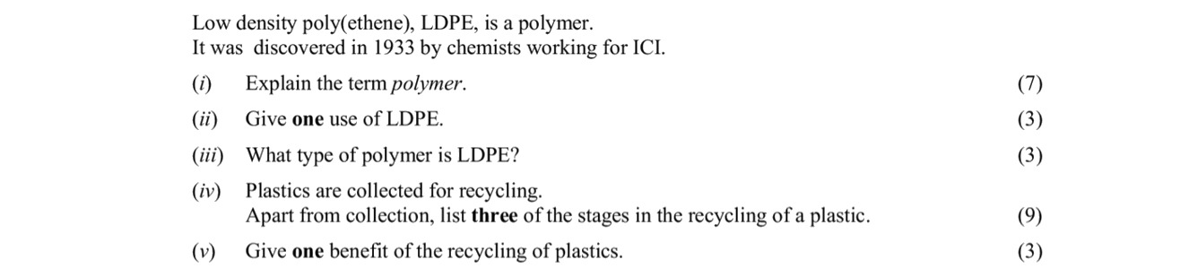 Explain-the-term-polymer.---Leaving Cert Chemistry-Question i-2010.png
