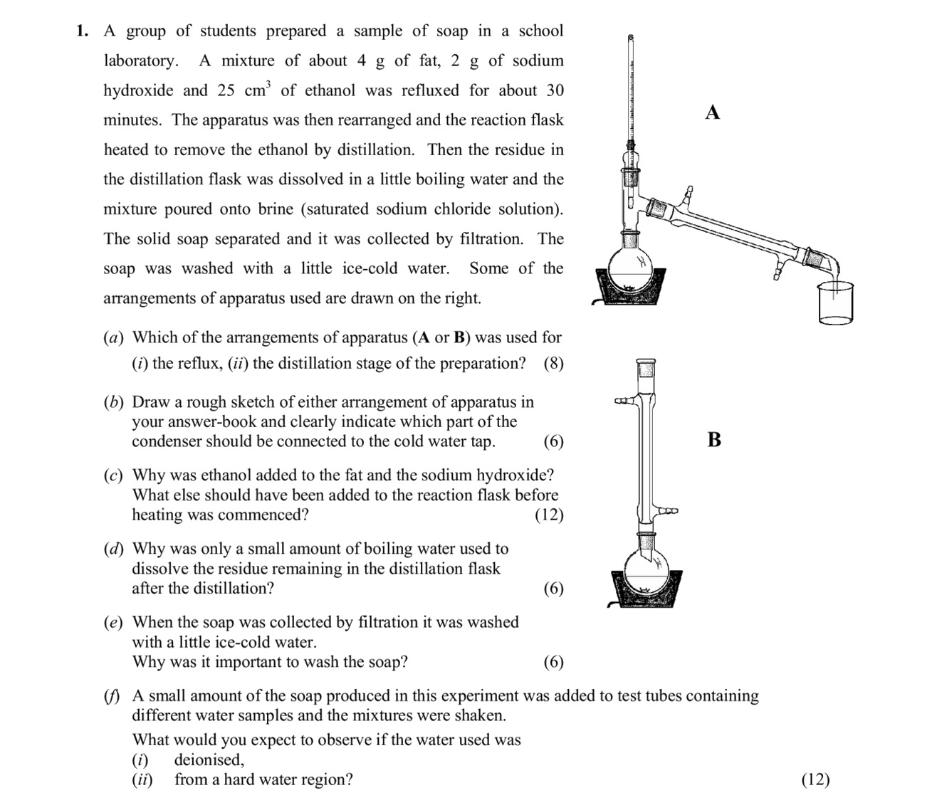 A-group-of-students-prepared-a-sample-of-soap-in-a-school-laboratory-Leaving Cert Chemistry-Question 1-2007.png