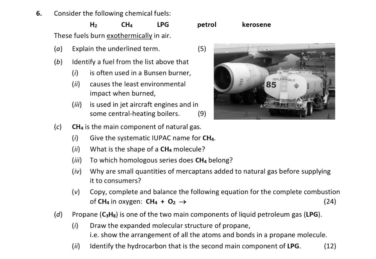 Consider-the-following-chemical-fuels:--H₂-CH₄-LPG--petrol-kerosene--These-fuels-burn-exothermically-in-air-Leaving Cert Chemistry-Question 6-2020.png