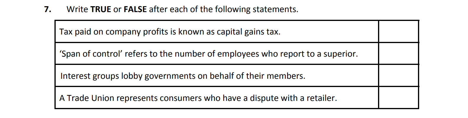 Write-TRUE-or-FALSE-after-each-of-the-following-statements-Leaving Cert Business-Question 7-2018.png