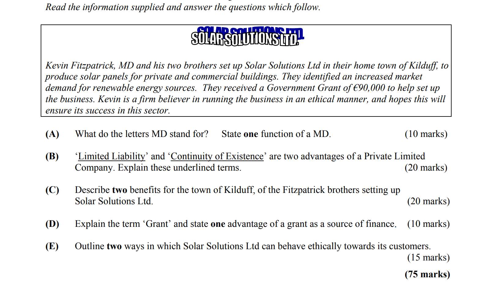 Read-the-information-supplied-and-answer-the-questions-which-follow-Leaving Cert Business-Question 2-2012.png