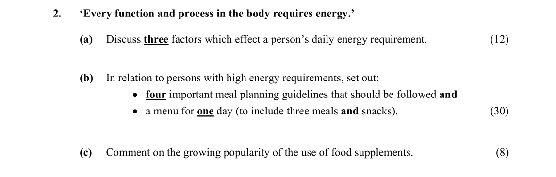 3.-"Consider-the-menu-provided-below-and-say"-----a)-"Identify-three-main-types-of-menus-used-in-the-hospitality-industry."-----b)-"Outline-the-purpose-of-this-type-of-menu-you-have-identified."-----c)-"Discuss-the-use-of-menu-planning-in-the-catering-industry."-Leaving Cert Home Economics-Question 3-2013.png