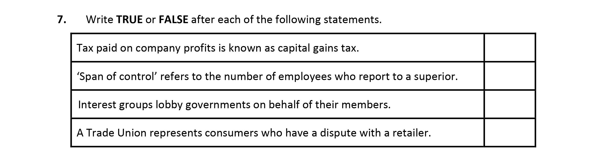 Write-TRUE-or-FALSE-after-each-of-the-following-statements-Leaving Cert Business-Question 7-2018.png