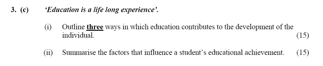 'Education-is-a-life-long-experience'-Leaving Cert Home Economics-Question 3 (c)-2006.png