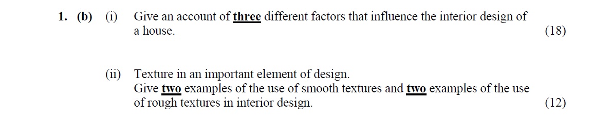 1.-(i)-Give-an-account-of-three-different-factors-that-influence-the-interior-design-of-a-house-Leaving Cert Home Economics-Question 1-2007.png