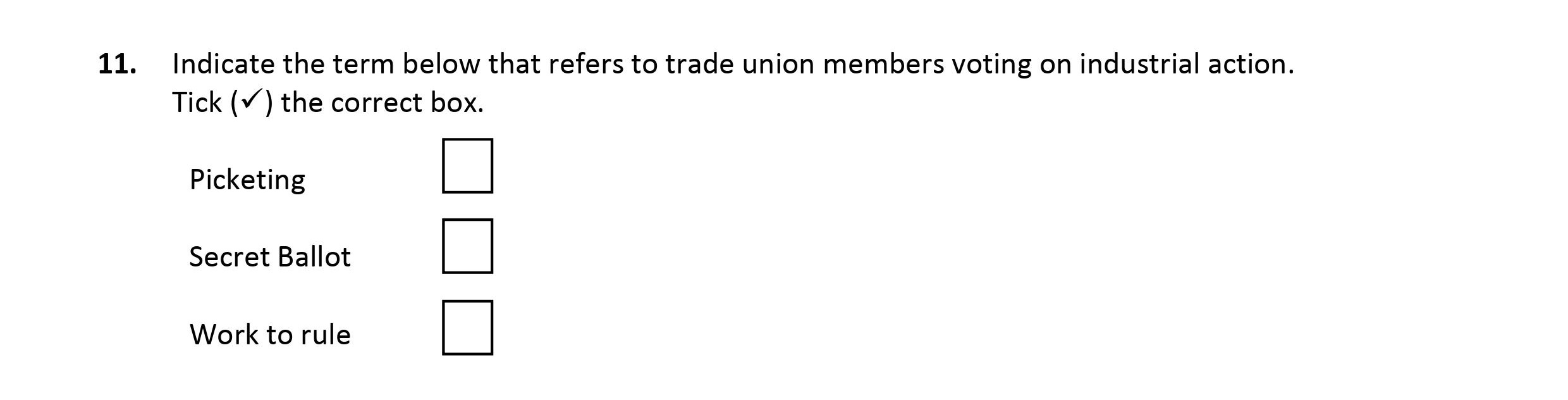 Indicate-the-term-below-that-refers-to-trade-union-members-voting-on-industrial-action-Leaving Cert Business-Question 11-2017.png