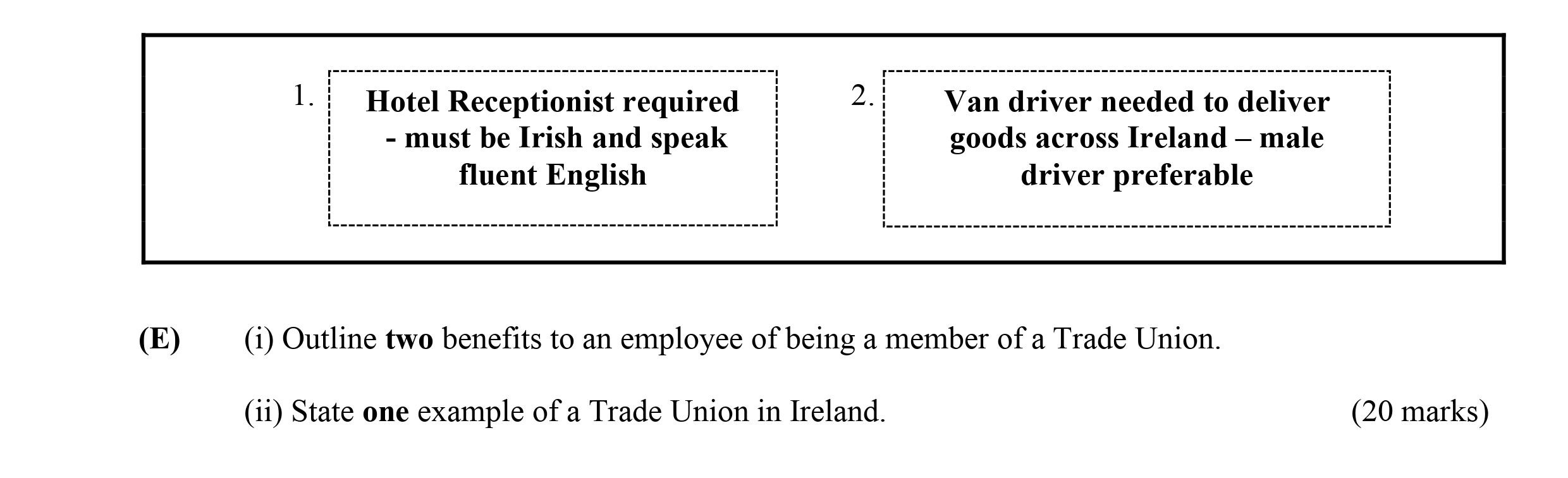 Outline-two-benefits-to-an-employee-of-being-a-member-of-a-Trade-Union-Leaving Cert Business-Question E-2015.png