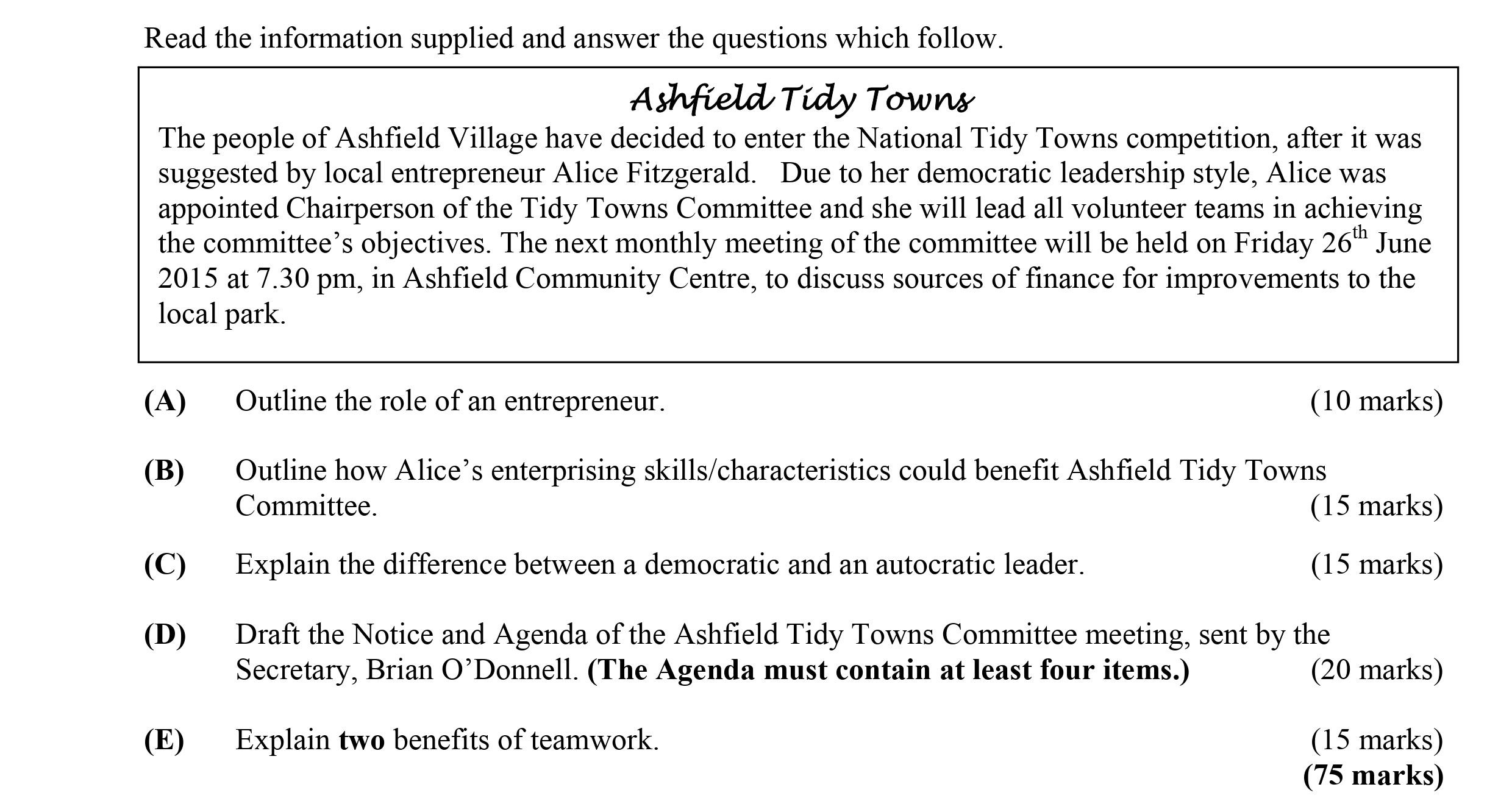 Outline-the-role-of-an-entrepreneur-Leaving Cert Business-Question A-2015.png