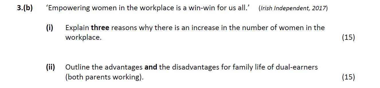 'Empowering-women-in-the-workplace-is-a-win-win-for-us-all.'-(Irish-Independent,-2017)--(i)-Explain-three-reasons-why-there-is-an-increase-in-the-number-of-women-in-the-workplace-Leaving Cert Home Economics-Question 3(b)-2018.png