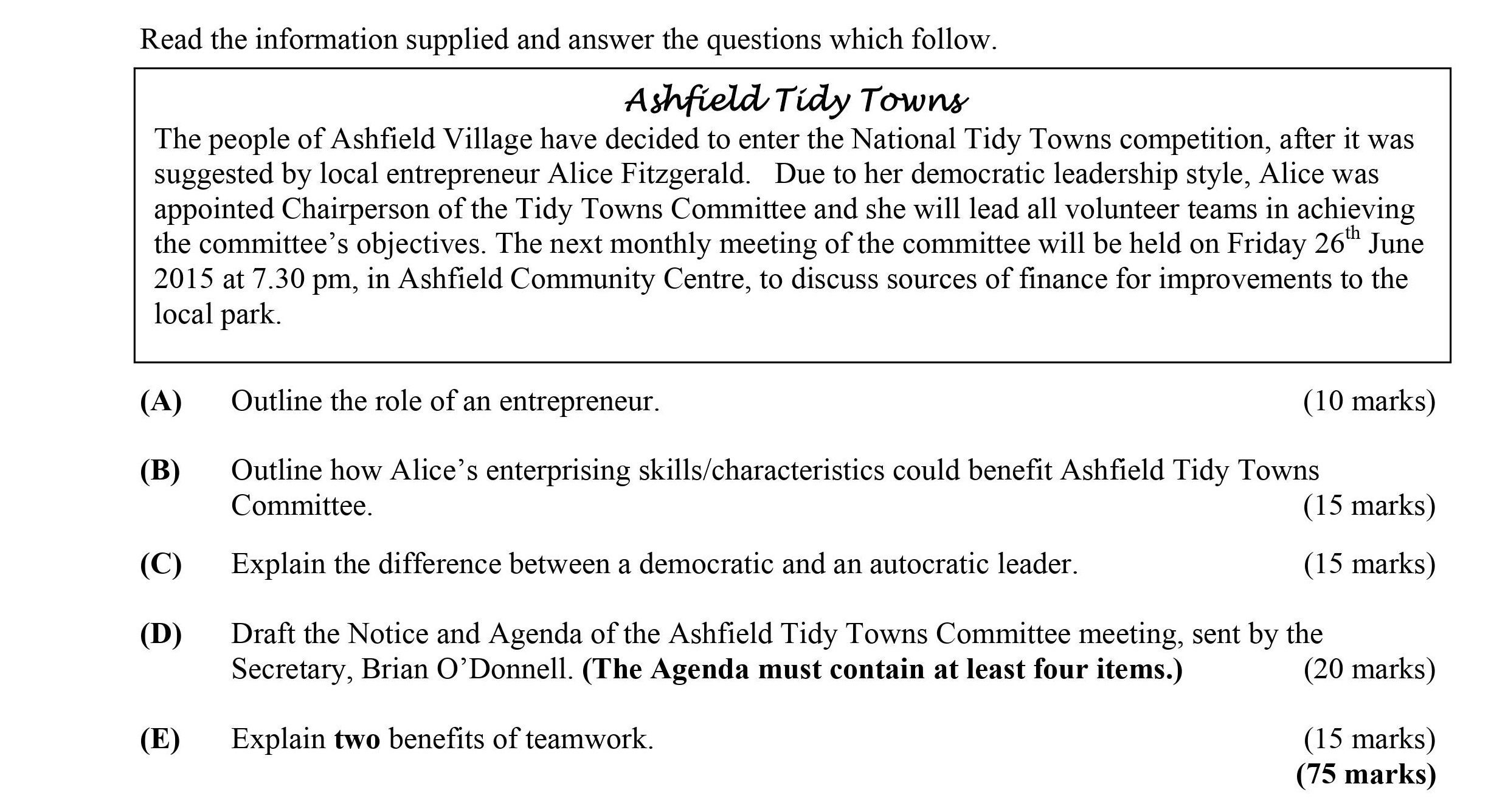 Outline-the-role-of-an-entrepreneur-Leaving Cert Business-Question A-2015.png