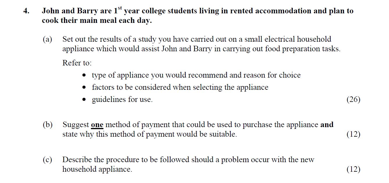 John-and-Barry-are-1st-year-college-students-living-in-rented-accommodation-and-plan-to-cook-their-main-meal-each-day-Leaving Cert Home Economics-Question 4-2015.png