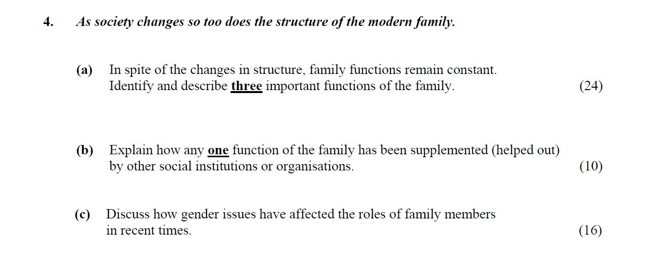 As-society-changes-so-too-does-the-structure-of-the-modern-family-Leaving Cert Home Economics-Question 4-2006.png