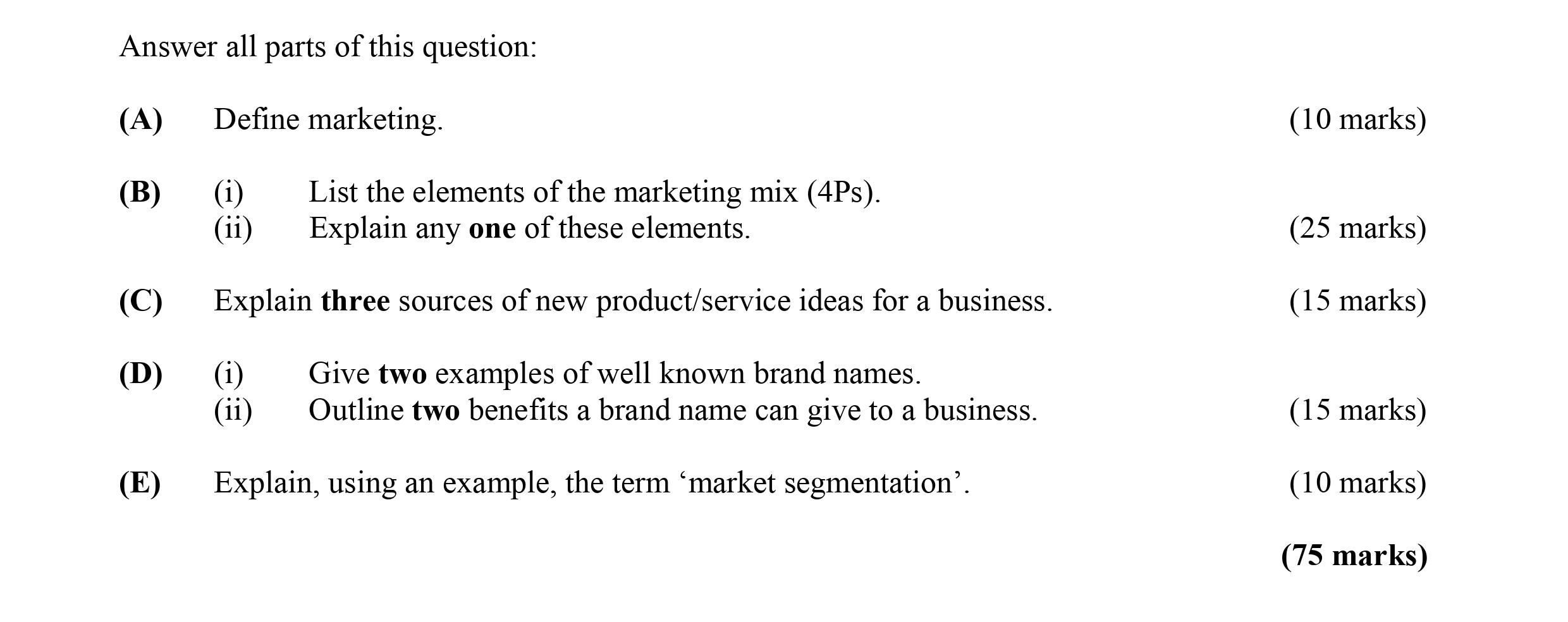 Define-marketing-Leaving Cert Business-Question A-2006.png