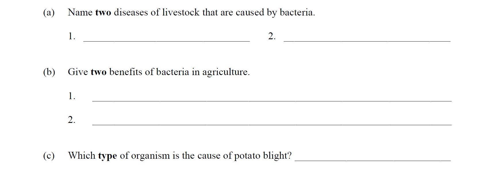Name-two-diseases-of-livestock-that-are-caused-by-bacteria-Leaving Cert Agricultural Science-Question 7-2011.png