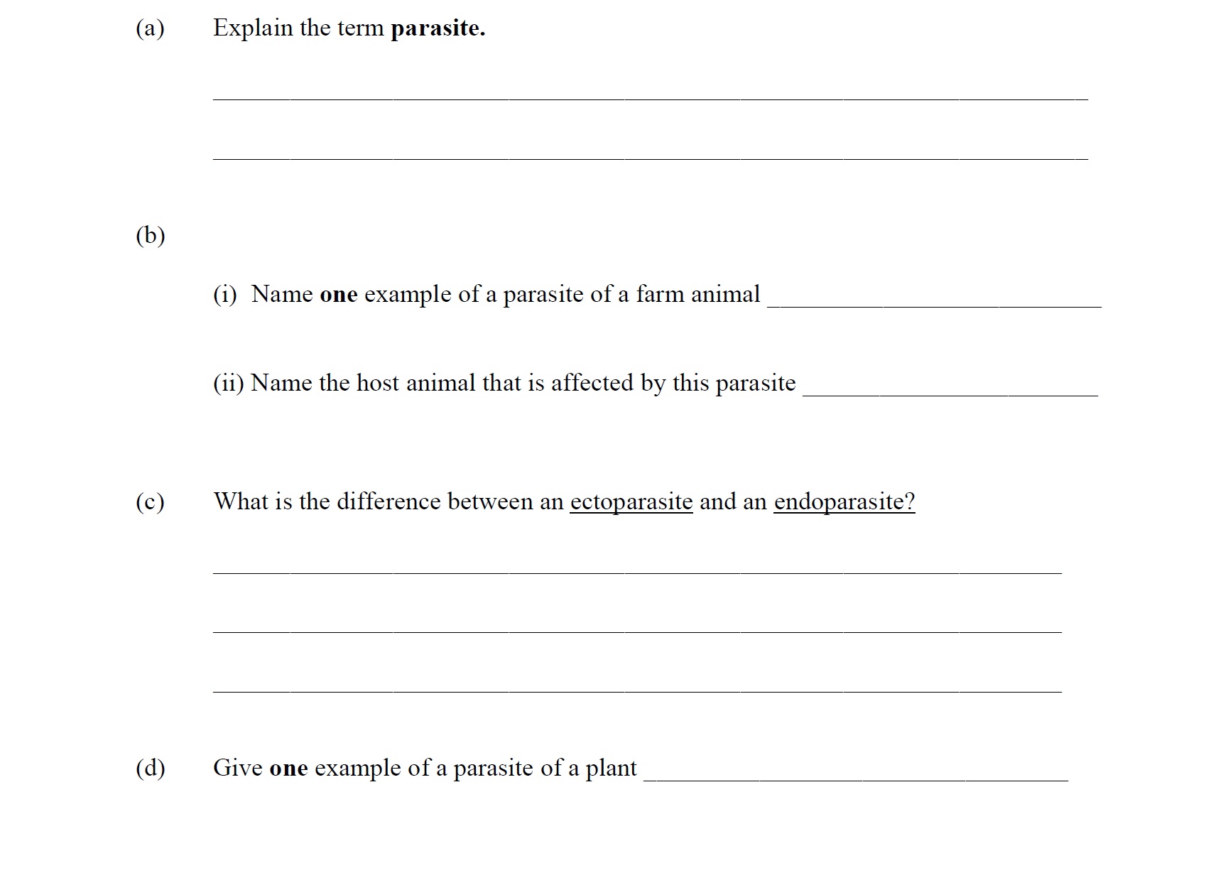 Explain-the-term-parasite-Leaving Cert Agricultural Science-Question Question 1-2008.png
