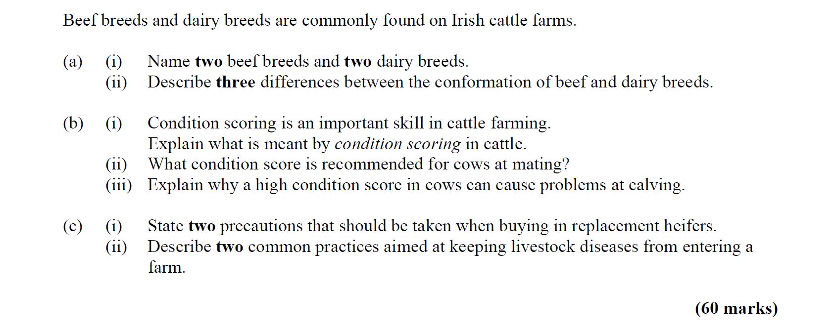 Beef-breeds-and-dairy-breeds-are-commonly-found-on-Irish-cattle-farms-Leaving Cert Agricultural Science-Question 1-2015.png