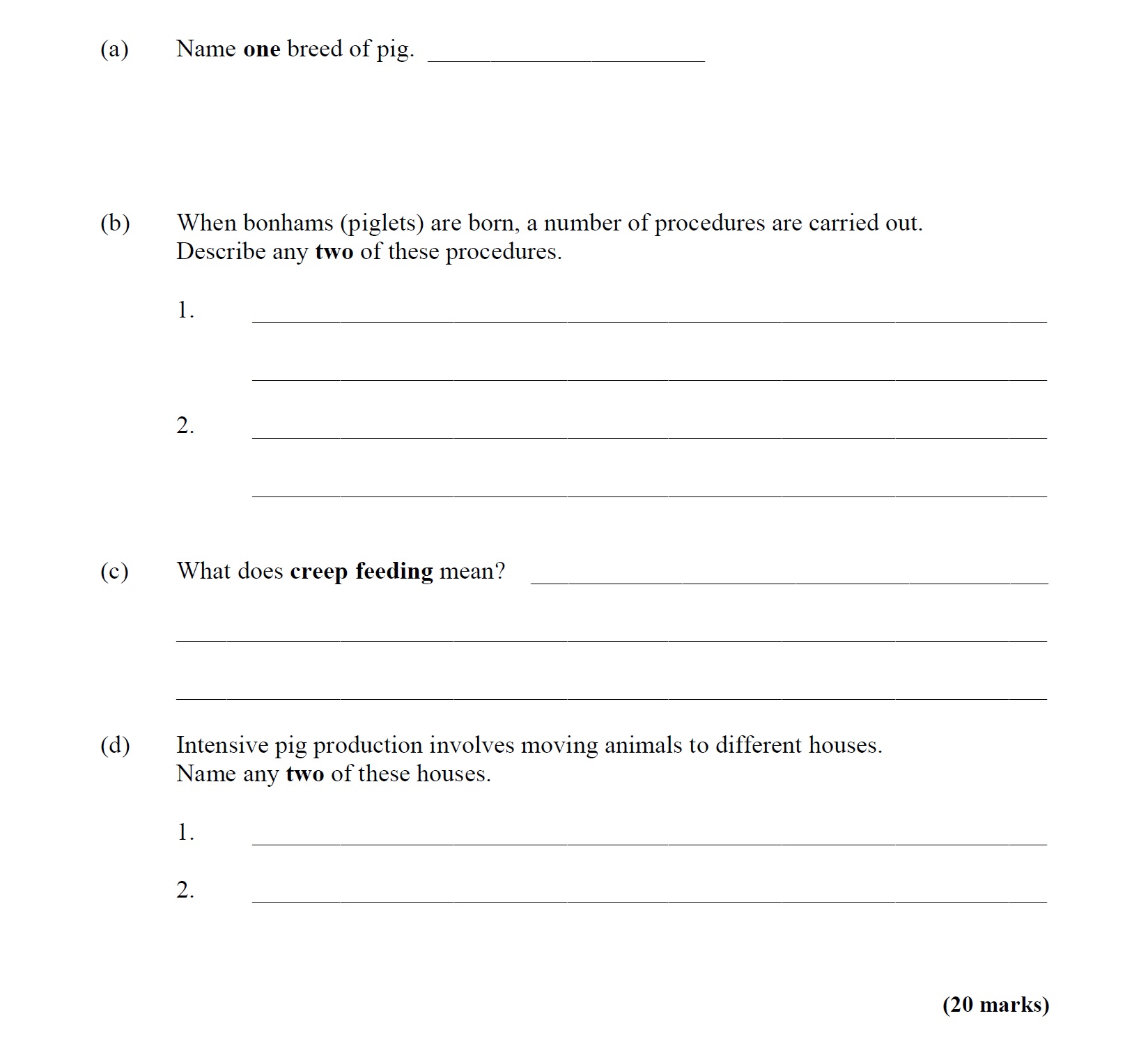 (a)-Name-one-breed-of-pig-Leaving Cert Agricultural Science-Question 1-2007.png