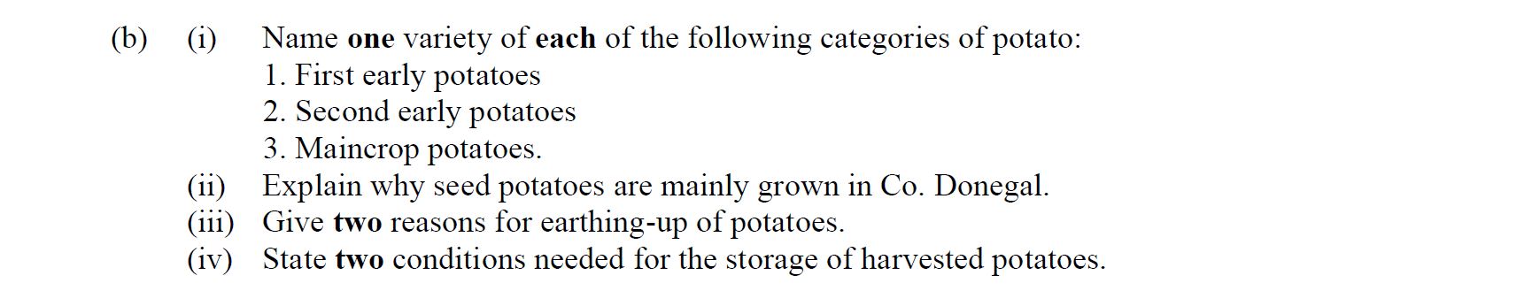 Name-one-variety-of-each-of-the-following-categories-of-potato:-1-Leaving Cert Agricultural Science-Question b-2015.png