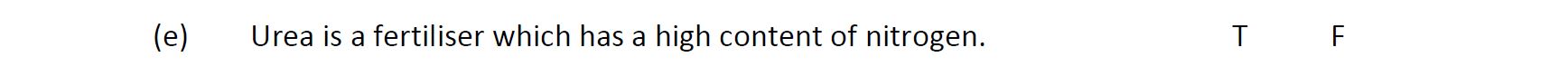 Urea-is-a-fertiliser-which-has-a-high-content-of-nitrogen-Leaving Cert Agricultural Science-Question e-2019.png