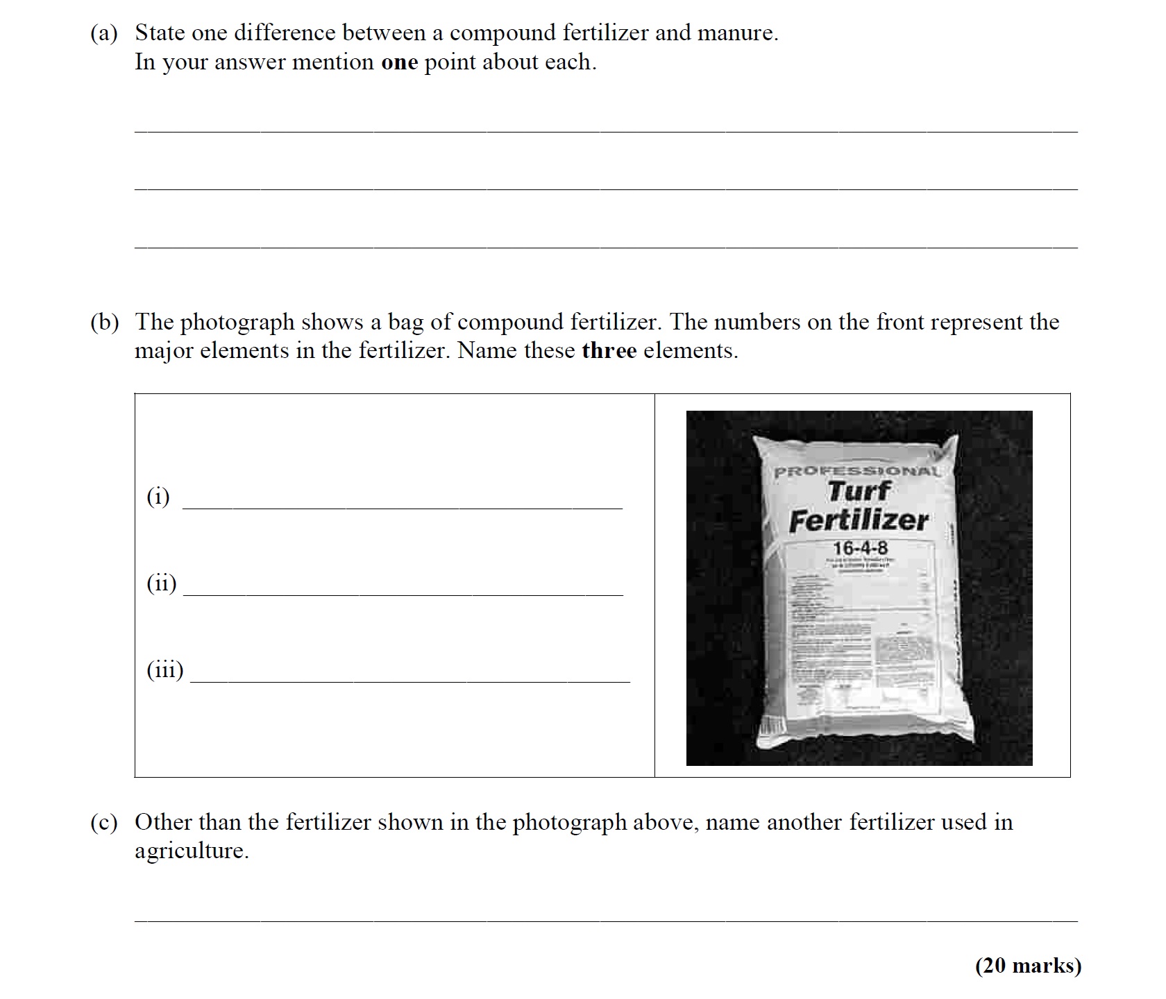 State-one-difference-between-a-compound-fertilizer-and-manure-Leaving Cert Agricultural Science-Question 2-2011.png