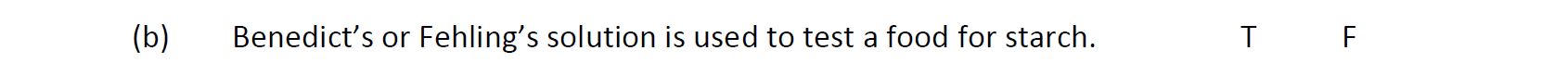 Benedict’s-or-Fehling’s-solution-is-used-to-test-a-food-for-starch.-Leaving Cert Agricultural Science-Question b-2019.png