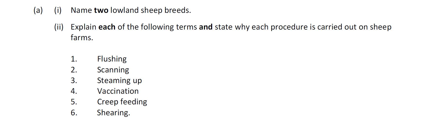 a)--(i)-Name-two-lowland-sheep-breeds-Leaving Cert Agricultural Science-Question a-2018.png