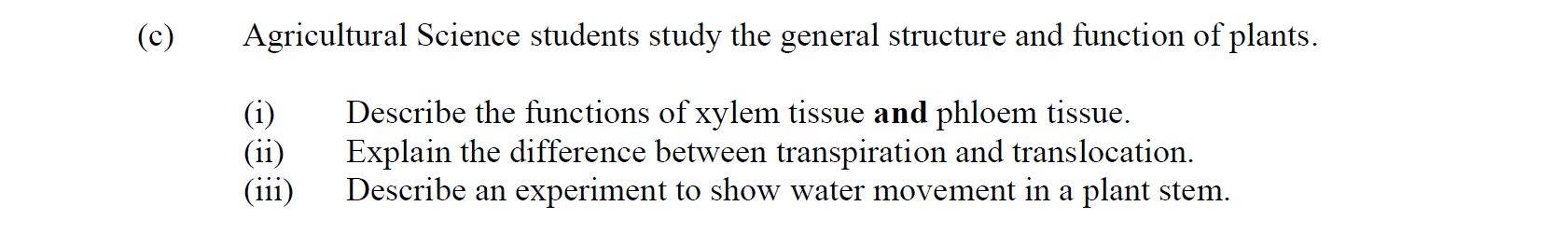 Agricultural-Science-students-study-the-general-structure-and-function-of-plants-Leaving Cert Agricultural Science-Question c-2009.png