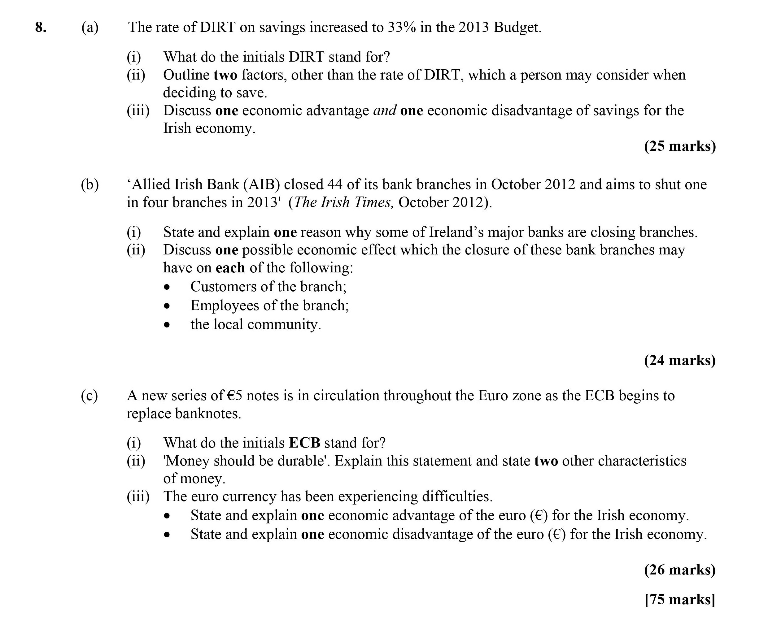 The-rate-of-DIRT-on-savings-increased-to-33%-in-the-2013-Budget-Leaving Cert Economics-Question 8-2013.png