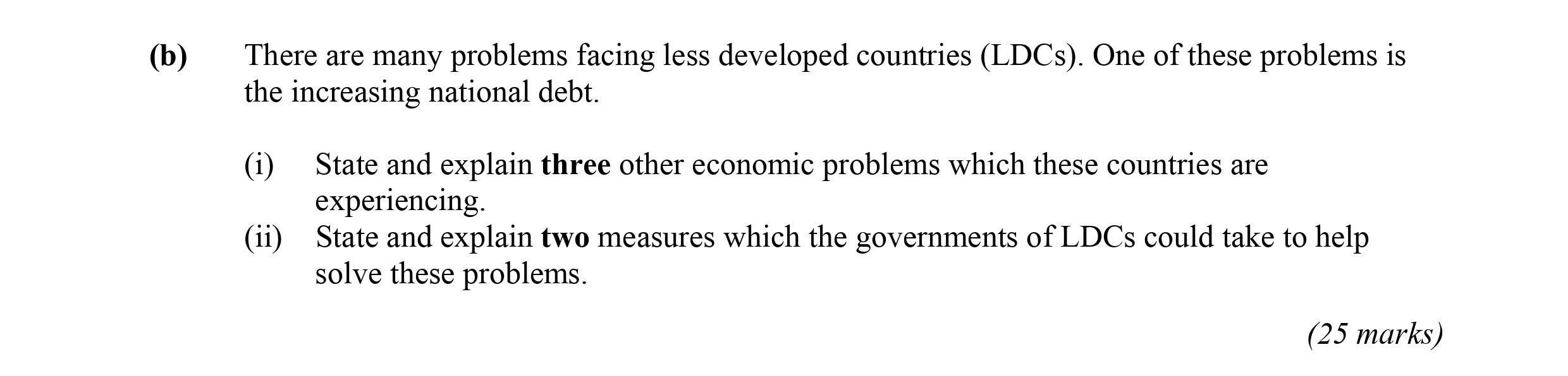 There-are-many-problems-facing-less-developed-countries-(LDCs)-Leaving Cert Economics-Question (b)-2008.png