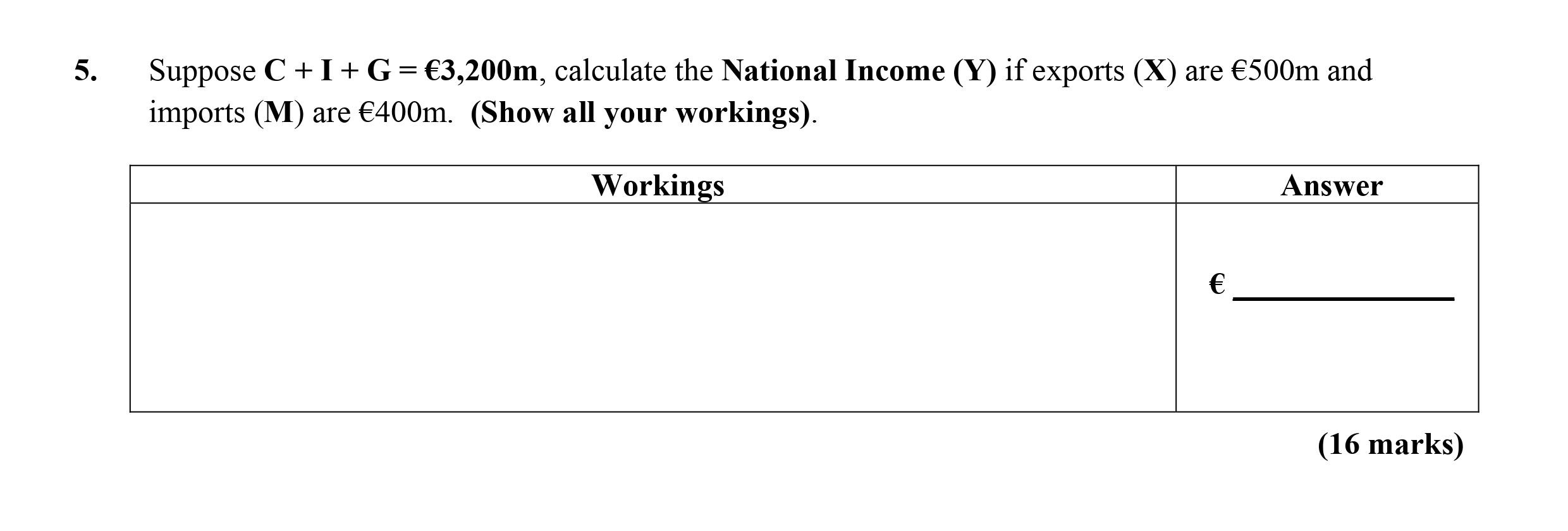 Suppose-C-+-I-+-G-=-€3,200m,-calculate-the-National-Income-(Y)-if-exports-(X)-are-€500m-and-imports-(M)-are-€400m-Leaving Cert Economics-Question 5-2014.png