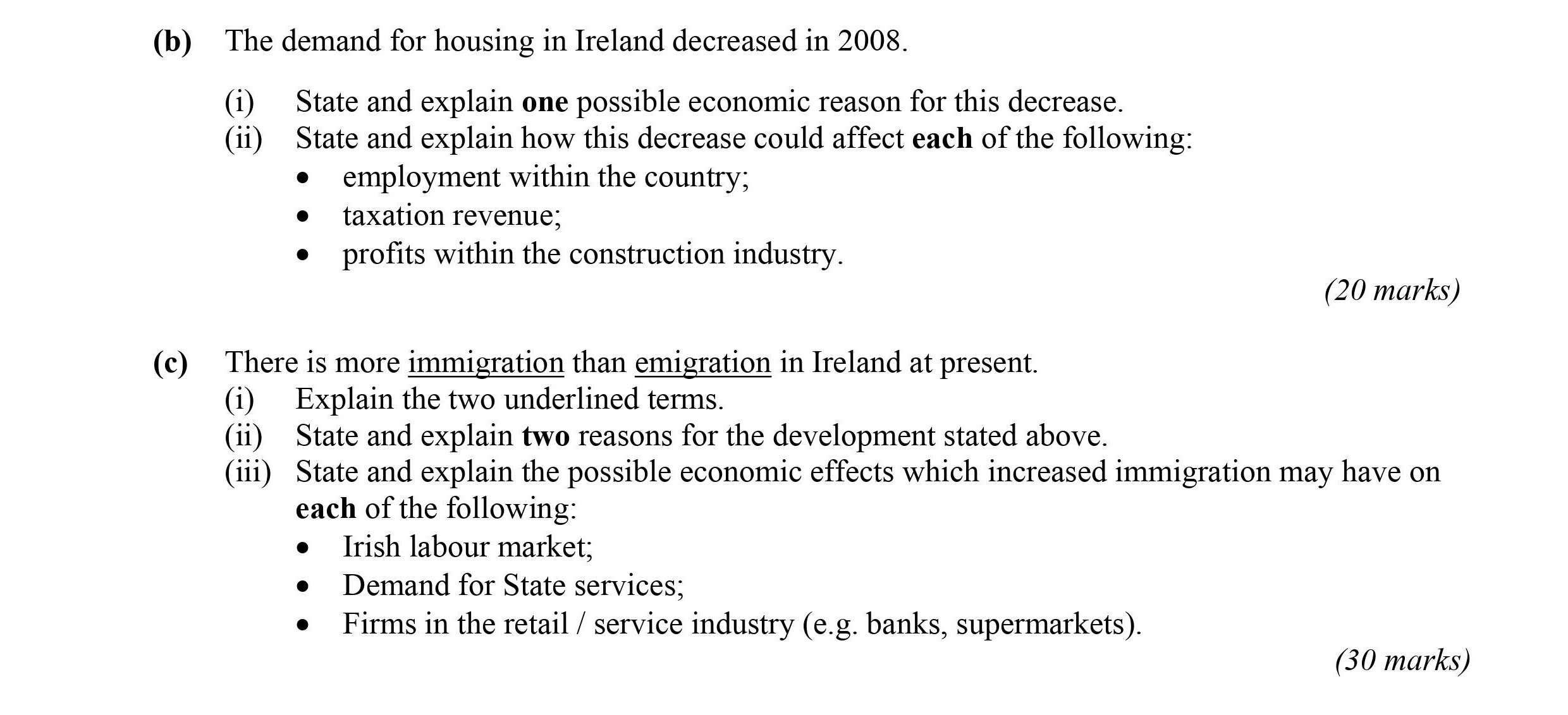 The-demand-for-housing-in-Ireland-decreased-in-2008-Leaving Cert Economics-Question b-2008.png