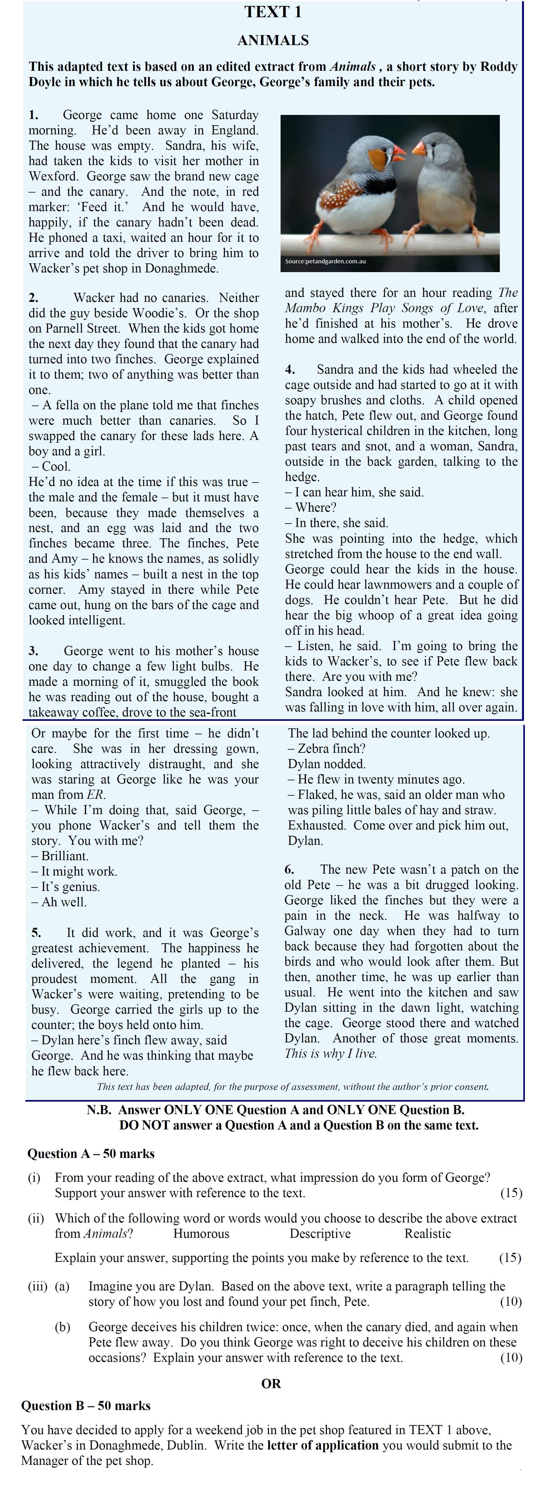 1.-From-your-reading-of-the-above-extract,-what-impression-do-you-form-of-George?-Support-your-answer-with-reference-to-the-text-Leaving Cert English-Question 1-2015.png