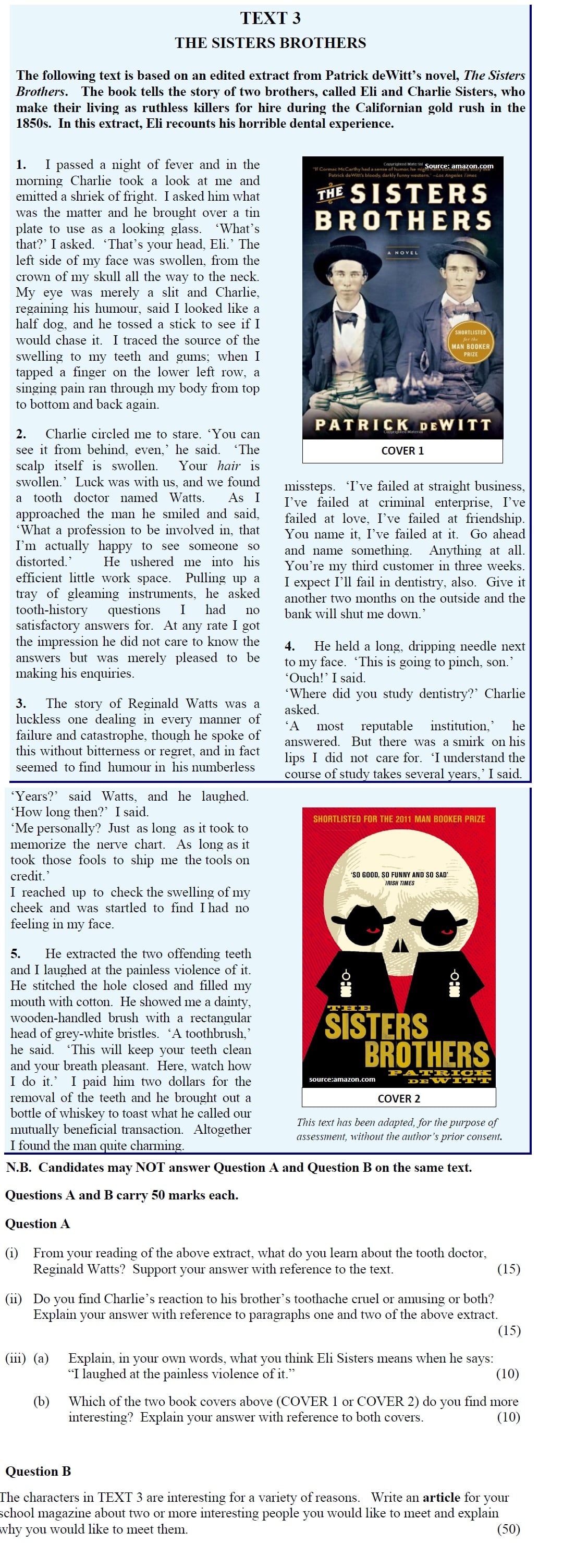 THE-SISTERS-BROTHERS--The-following-text-is-based-on-an-edited-extract-from-Patrick-deWitt's-novel,-The-Sisters-Brothers-Leaving Cert English-Question 1-2014.png