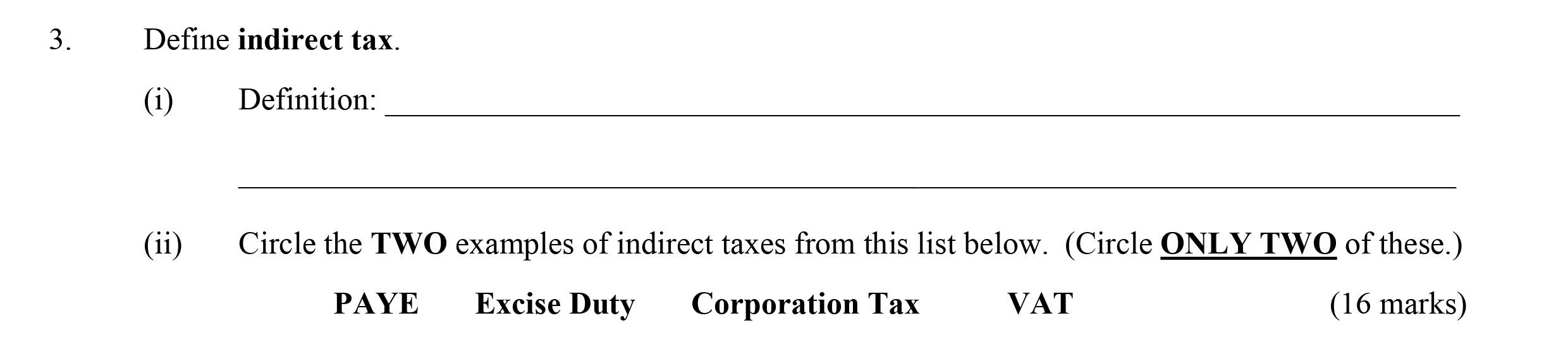 Define-indirect-tax-Leaving Cert Economics-Question 3-2006.png