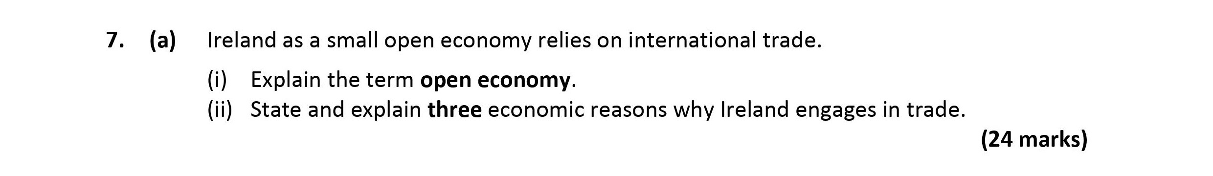 Ireland-as-a-small-open-economy-relies-on-international-trade-Leaving Cert Economics-Question 7 (a)-2018.png
