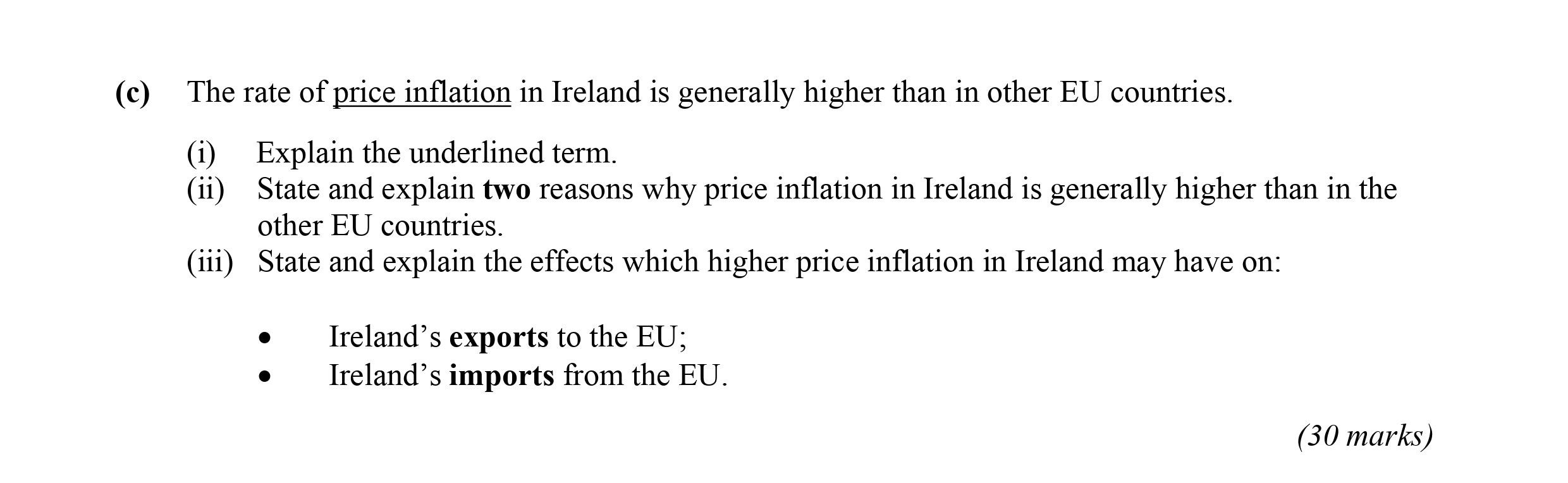 The-rate-of-price-inflation-in-Ireland-is-generally-higher-than-in-other-EU-countries-Leaving Cert Economics-Question c-2008.png