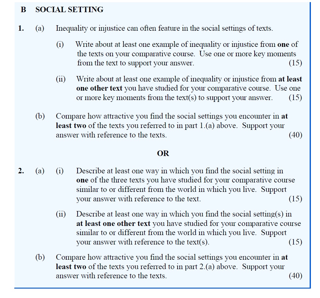 Inequality-or-injustice-can-often-feature-in-the-social-settings-of-texts-Leaving Cert English-Question 1-2016.png