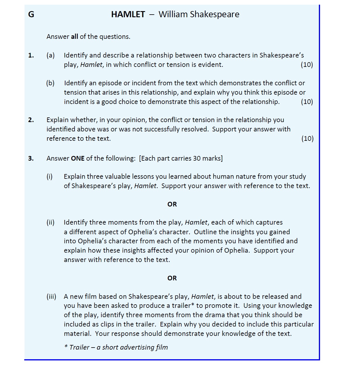 Identify-and-describe-a-relationship-between-two-characters-in-Shakespeare’s-play,-Hamlet,-in-which-conflict-or-tension-is-evident-Leaving Cert English-Question 1-2020.png