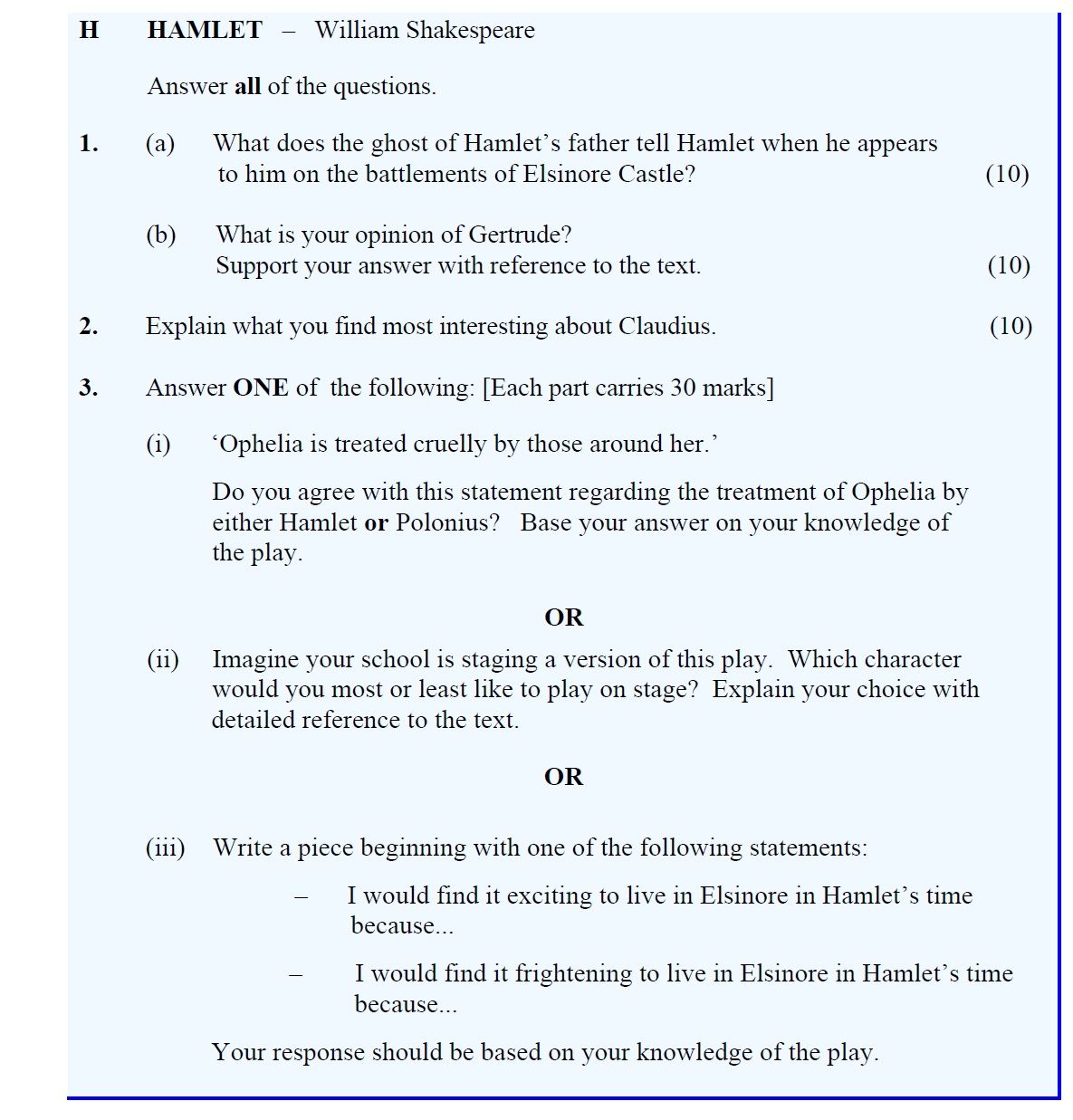 HAMLET-–-William-Shakespeare--Answer-all-of-the-questions-Leaving Cert English-Question 1-2012.png