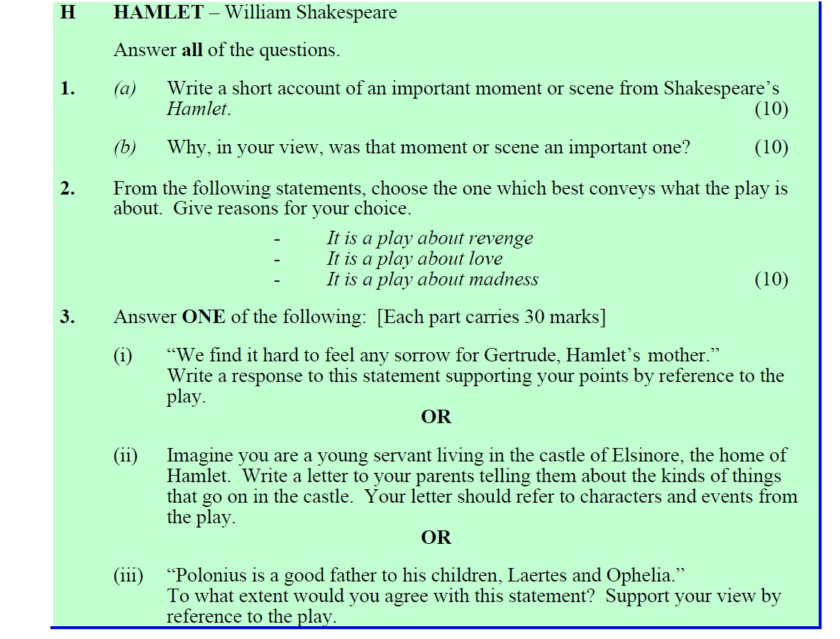 1.-(a)-Write-a-short-account-of-an-important-moment-or-scene-from-Shakespeare’s-Hamlet-Leaving Cert English-Question 1-2022.png