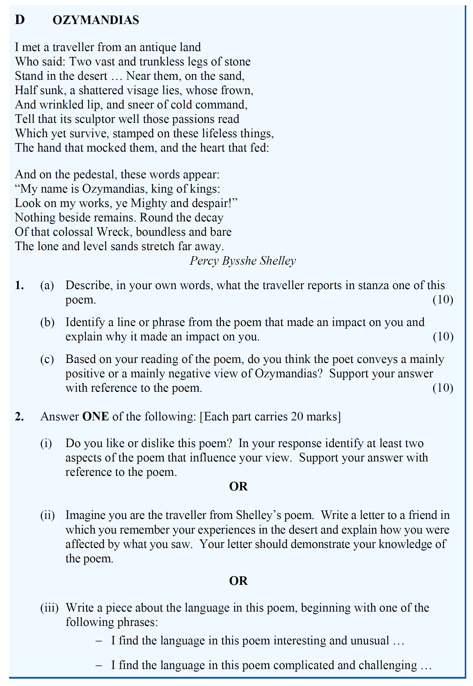 Describe,-in-your-own-words,-what-the-traveller-reports-in-stanza-one-of-this-poem-Leaving Cert English-Question 1-2016.png