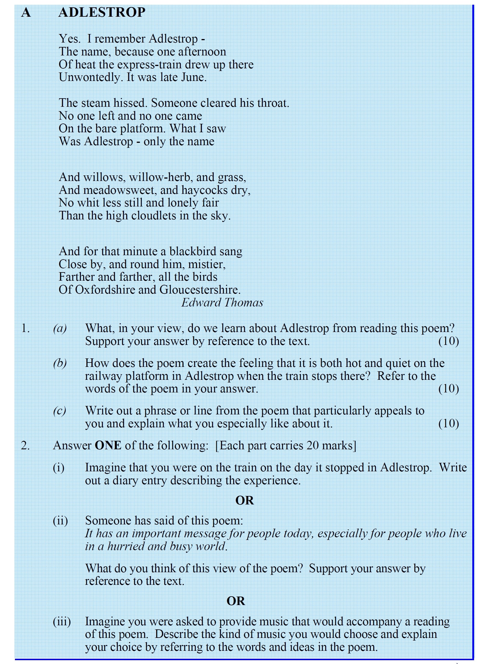 ADLESTROP--Yes-Leaving Cert English-Question 1-2006.png