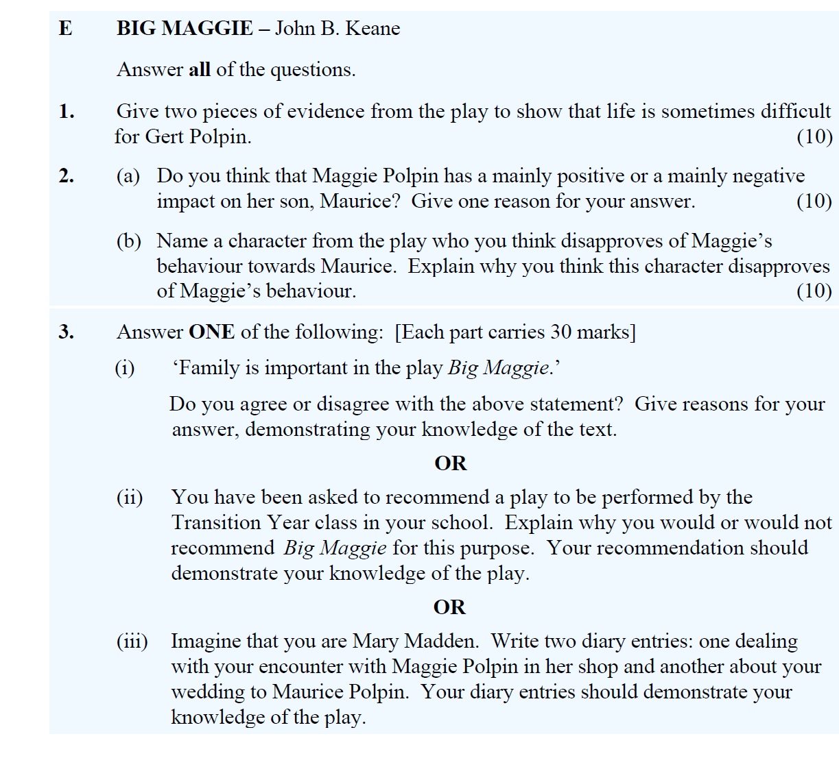1.-Give-two-pieces-of-evidence-from-the-play-to-show-that-life-is-sometimes-difficult-for-Gert-Polpin-Leaving Cert English-Question 1-2016.png