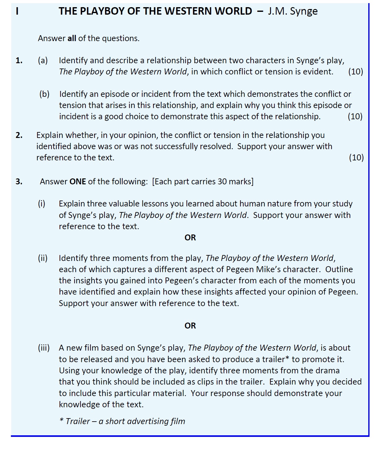 THE-PLAYBOY-OF-THE-WESTERN-WORLD-—-J.M-Leaving Cert English-Question 1-2020.png